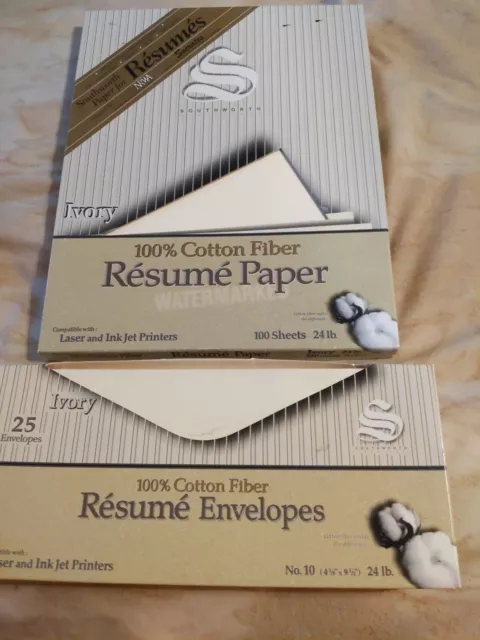 MEAD RESUME PAPER 100 sheets 100% Cotton Bright White 8.5x11 New and  Sealed £33.61 - PicClick UK