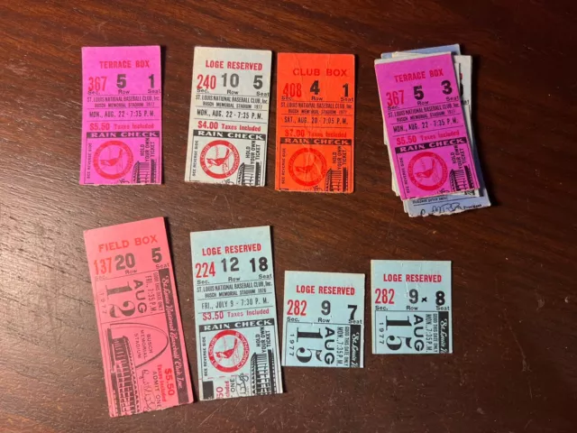 Vintage 1966-2018 St. Louis Cardinals Busch Stadium Ticket Stubs Pick from List