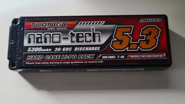 Turnigy nano-tech 5300mah 2S2P 30~60C Hardcase Lipo Pack (ROAR APPROVED)