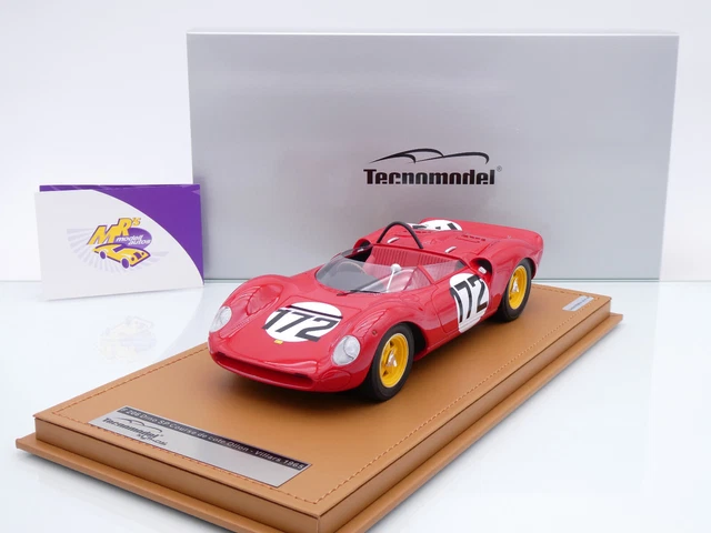 TECNOMODEL MYTHOS 1/18 - Ferrari 206 Dino SP PRESS SEFAC 1965 - Résine (TM18234A)
