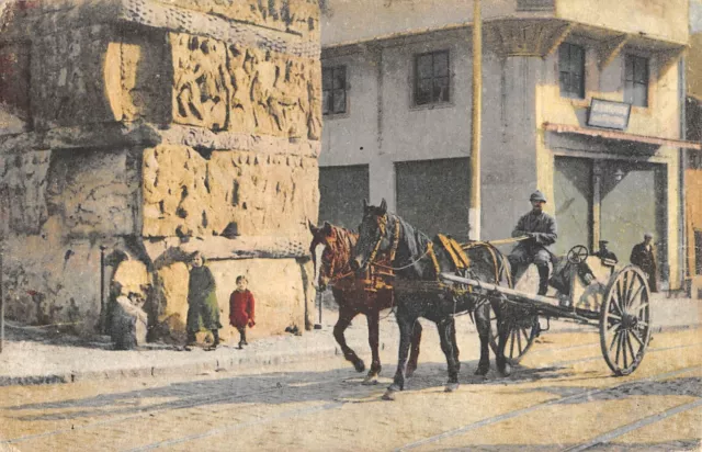 Cpa Grece Salonique Sous La Porte D'alexandre Le Grand