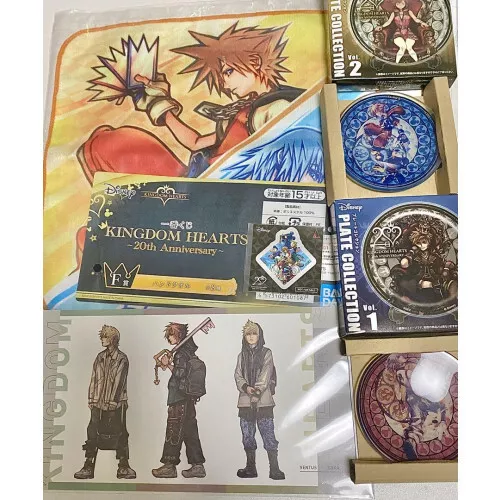 Kingdom Hearts Sora Riku Plate Postcard Ventus Roxas no box