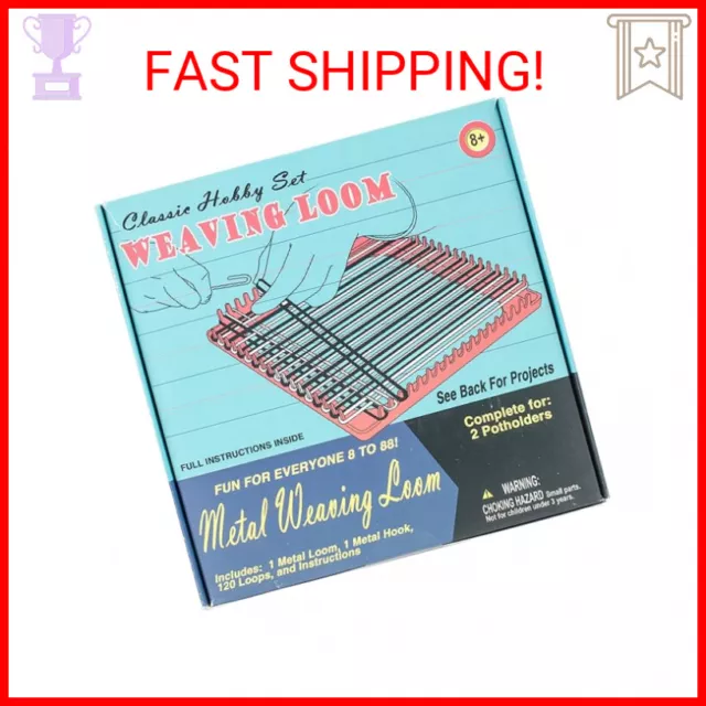 Pepperell Weaving Loom Retro Craft Kit, Red, 1 Count (Pack of 1)