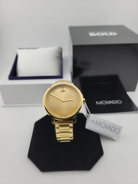 Movado Bold Women’s Pale Gold Dial Stainless Steel Watch - 3600502 ($650 MSRP)