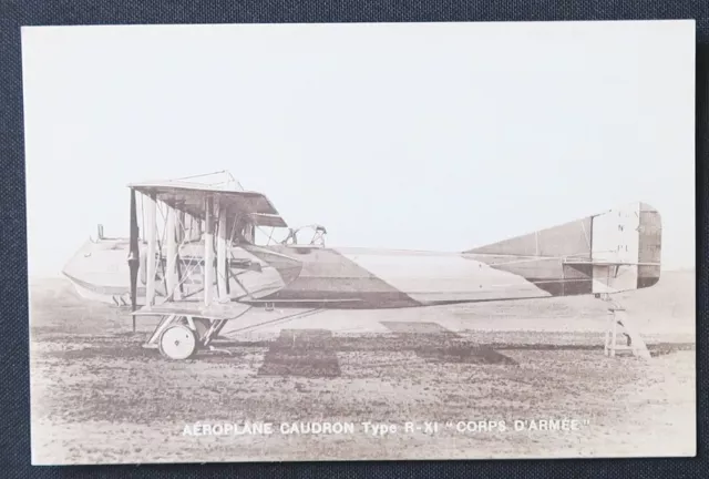 CPA Carte postale Aéroplane CAUDRON Type R-XI Corps armée aviation biplan plane