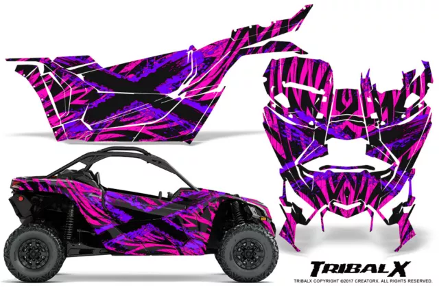 Can-Am Brp Maverick X3 Creatorx Graphics Kit Decals Tribalx Cm Purple Pink