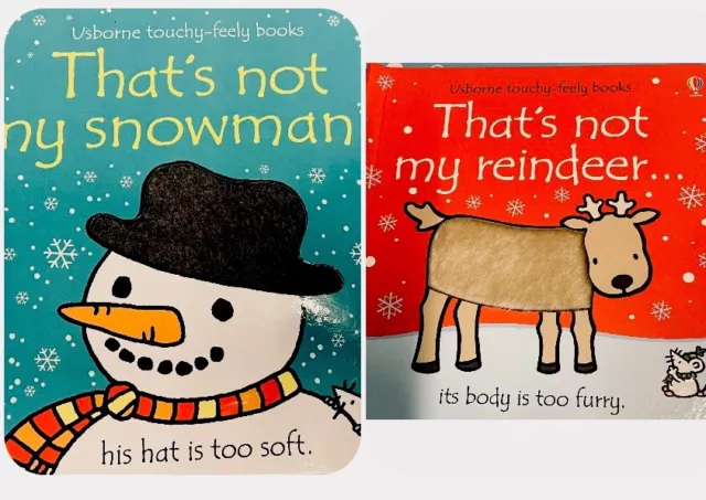 Bundle of 2 X Thats Not My.. Reindeer & Snowman- Christmas Baby Kids Board Book