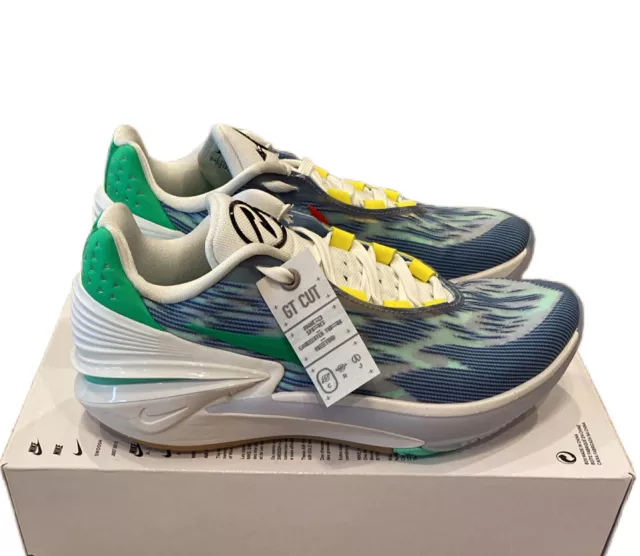 Men's Size 8 Nike Air Zoom G.T. GT Cut 2 Blue Green Shock Gum