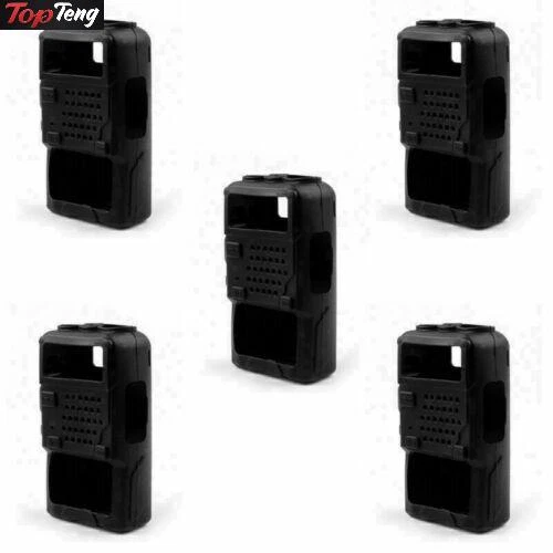 5x Rubber Soft Handheld Case Holster Fit BaoFeng UV-5R/5RA/5RE Plus Radio BK SG