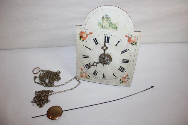 ANCIENNE PENDULE MURALE En Bois Avec Cle EUR 89,00 - FR