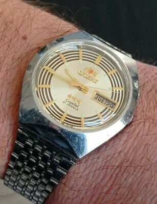 Raro orologio vintage Orient 3 star Crystal automatico cal. 46943mis 37 MM funz