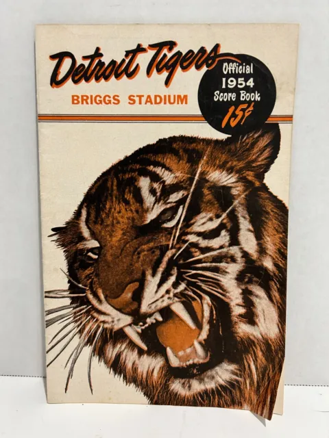 Detroit Tigers 1954 Score Book Briggs Stadium MLB Baseball Al Kaline