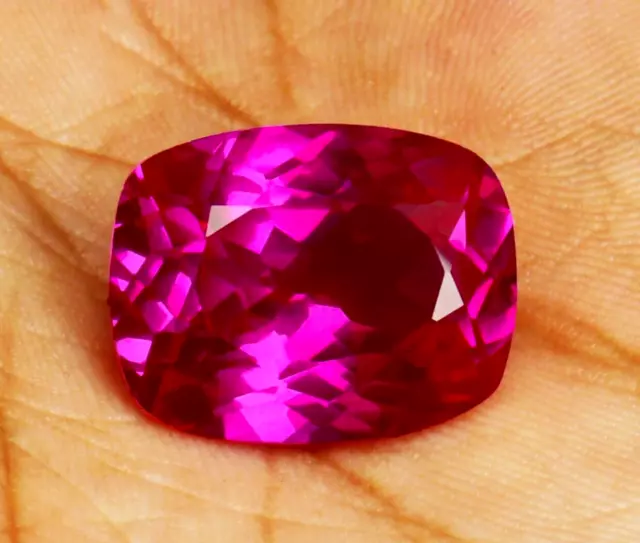 A+ Rare Natural Pink Sapphire GIE Certified 17.50 Ct Cushion Cut Loose Gemstone