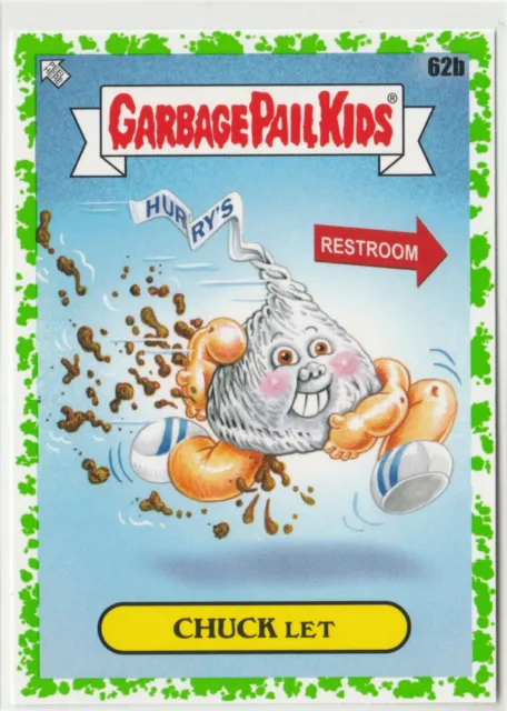 2021 Topps Garbage Pail Kids Food Fight Chuck Let 62b GPK sticker Green