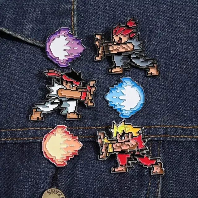 Street Fighter Ken Ryu Akuma - Emaille Pin Abzeichen - Metall Pin Gaming Merch 2