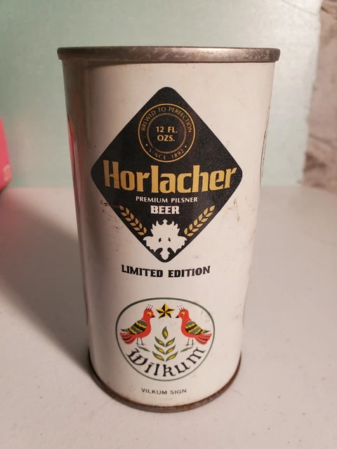 HORLACHER LIMITED EDITION w/ HEX SIGNS Beer CAN Allentown PENNSYLVANIA 1976 gd.1