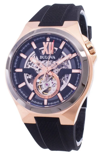 Montre Homme Bulova Quartz Vintage - Cadran Noir, Sans Bracelet (pour Pièces/réparation) - Modèle P9