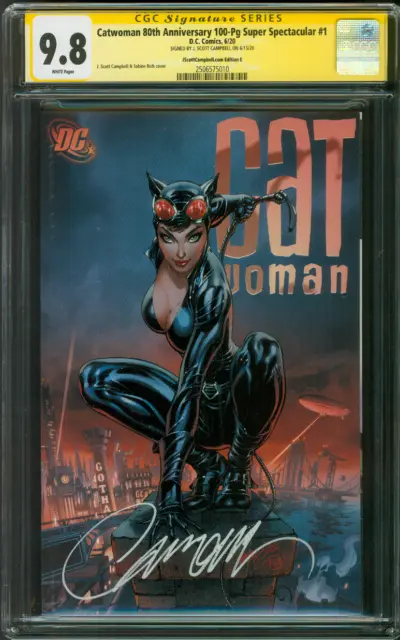 Catwoman 80th Anniversary 1 CGC 9.8 SS Campbell Ed E Variant 6/20 Batman Movie