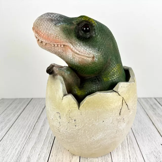 Design Toscano Baby Tyrannosaurus Rex Dino Egg Statue Figurine Paleontologist 8"