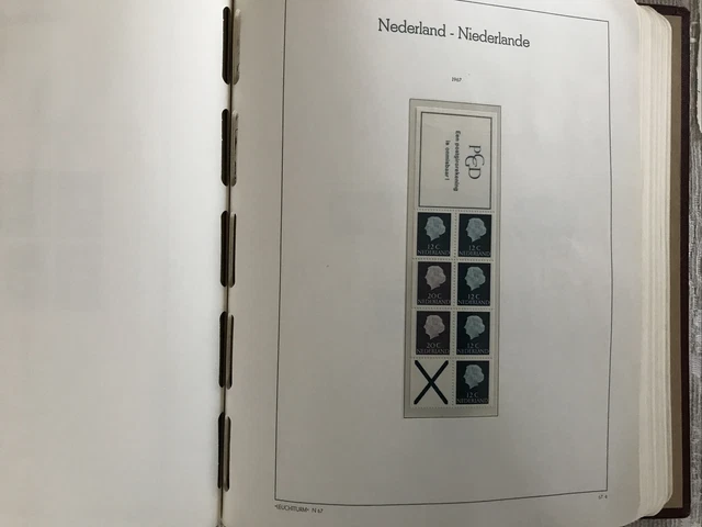 Sammlung Niederlande 1867 - 1984 postfrisch und gest. in  Leuchtturm-Vordrucken 10