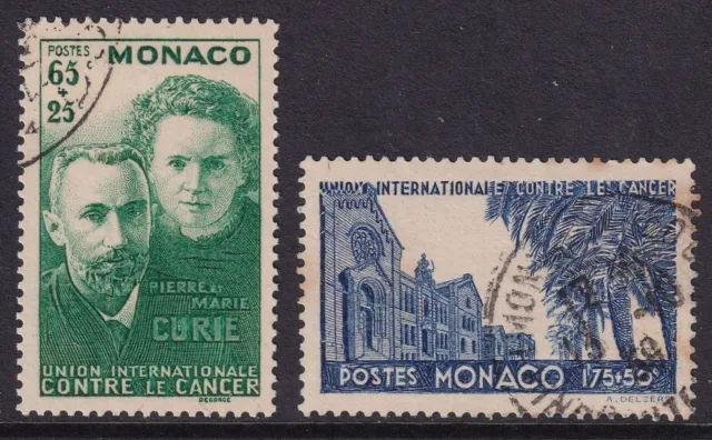 MONACO 1938 Anti-Cancer Fund set of 2 SG 172-173 Used (CV £38)
