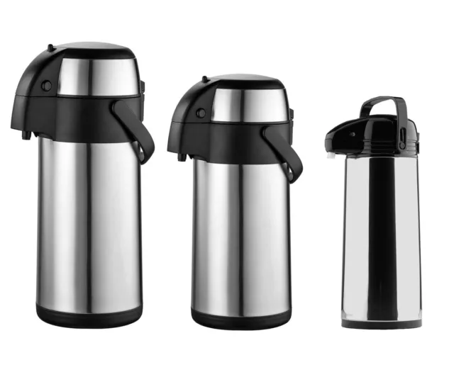 Acero Inox. Jarra con Bomba 1,8L 3L 5L Termo Thermosskanne de Café Tetera