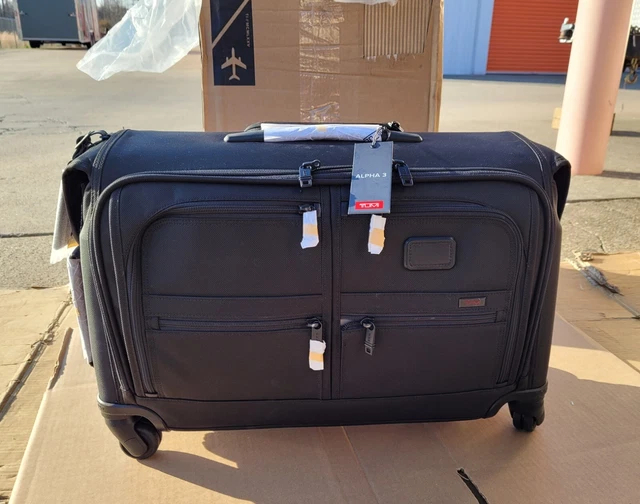TUMI 'Alpha 3' Black 4-Wheeled Garment Bag, OFFERS ENCOURAGED