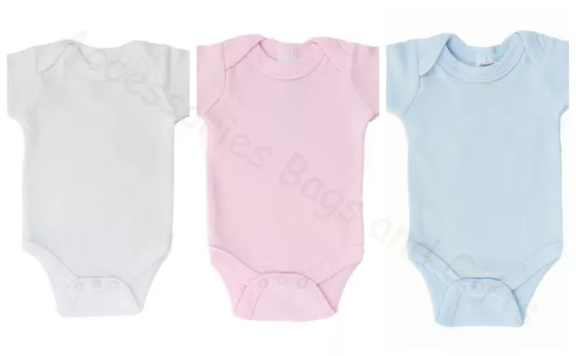 Premature Tiny Baby Bodysuit Vest Envelope Neck Preemie Prem White 3.5kg 50-55cm