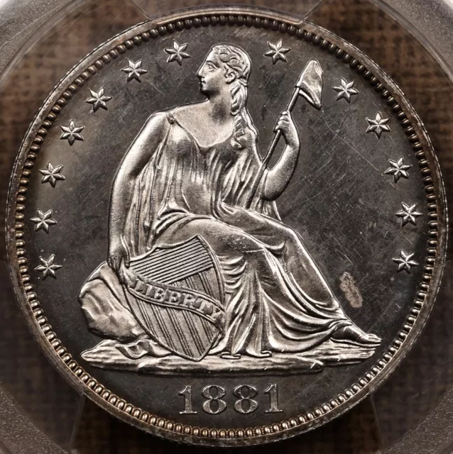 1881 Proof Liberty Seated half, PCGS PR61, super pleasing DavidKahnRareCoins