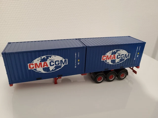 REMORQUE SEMI 2 ESSIEUX ROAD LINK CONTAINER N°43 1988 1/43éme IXO ALTAYA Neuf EUR 22,90 - FR