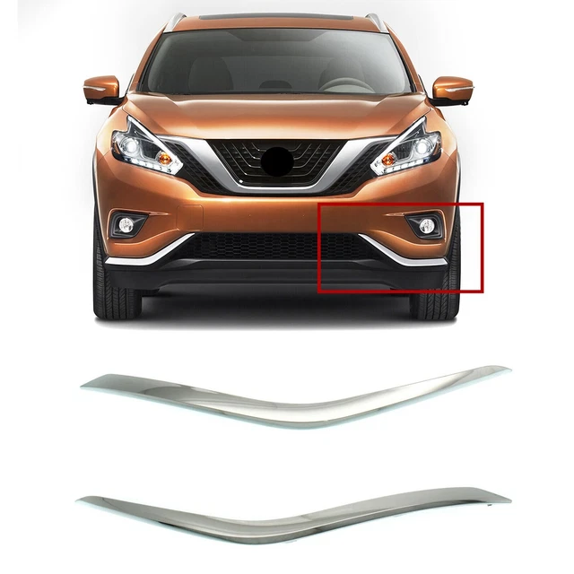 FRONT BUMPER LOWER Chrome Molding Trims Left & Right For 20152018