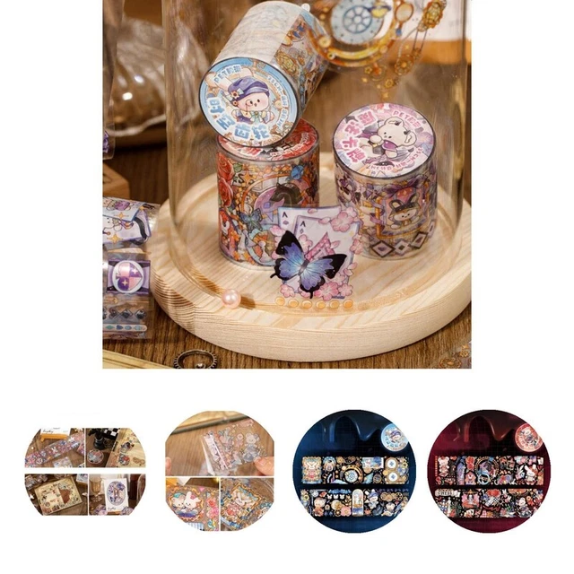 1 rollo pegatinas de graffiti autoadhesivas decoración cinta de enmascarar dibujos animados Kawaii