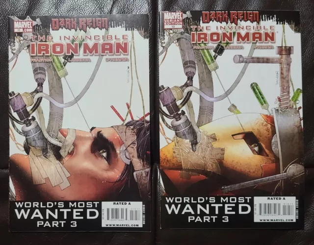 Invincible Iron Man #10A&B (2 books) - 1st Cameo Peppa Potts as Rescue - Marvel