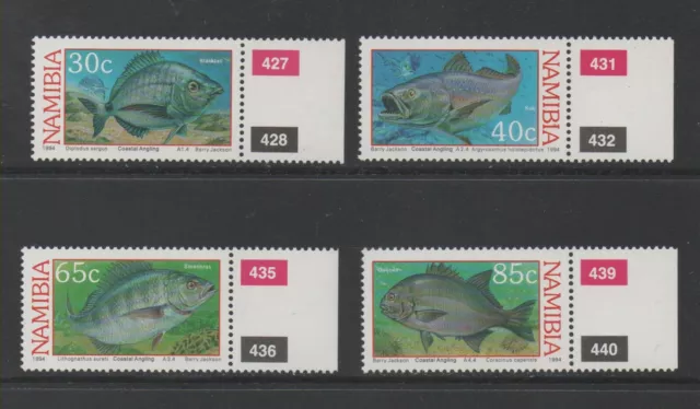 Thematic Stamps Animals - NAMIBIA 1994 COASTAL ANGLING 636/9  4v mint