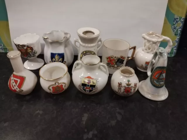 Vintage Crested China Souvenir Collectables Job Lot (1)