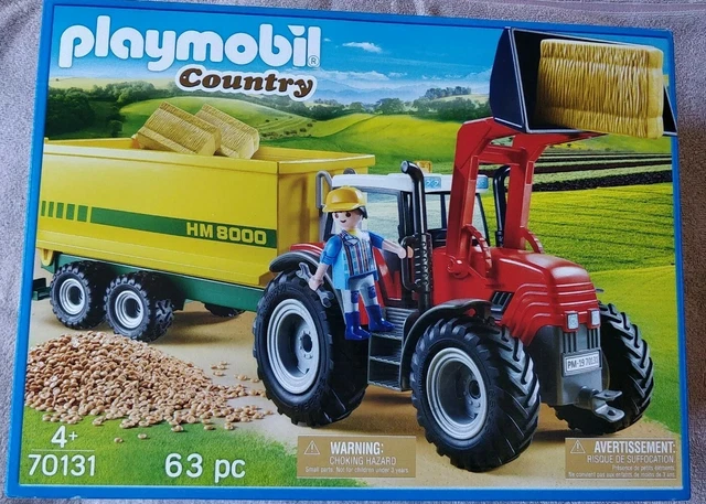 PLAYMOBIL 70131 Grand tracteur avec remorque