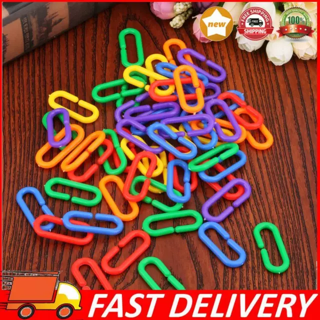 100pcs Parrot C-clip Toy Colorful Parrot Birds Toy Portable Parakeet Accessories