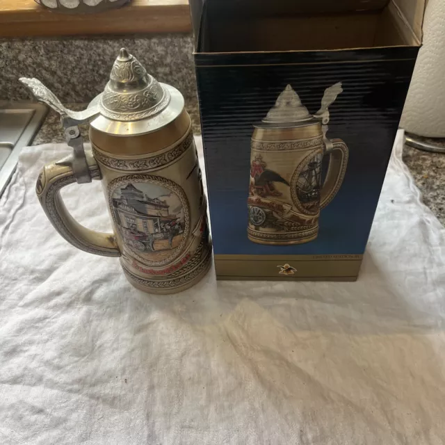 BUDWEISER ANHEUSER-BUSCH 1986"TOMORROW'S TREASURES" Beer Stein,limited edition