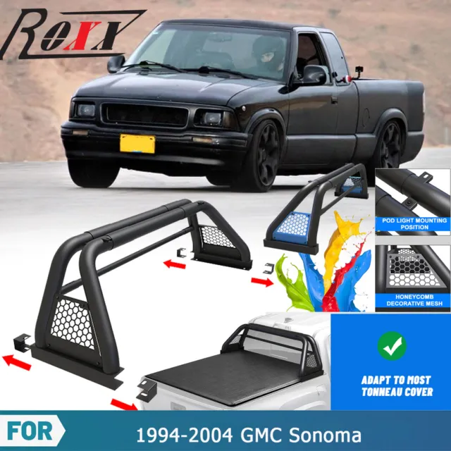 For 1994-2004 GMC Sonoma Adjustable Roll Sport Bar Truck Chase Roof Rack Bed Bar