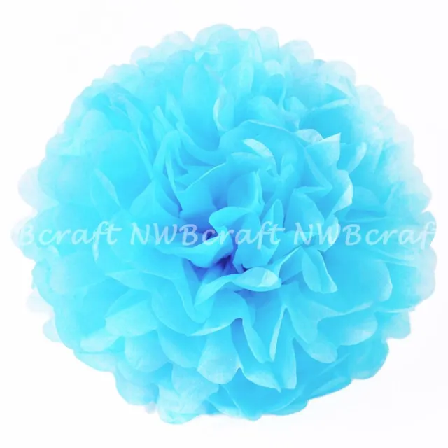 Baby Blue Tissue Paper Pompoms Flower Balls Wedding Party Decoration
