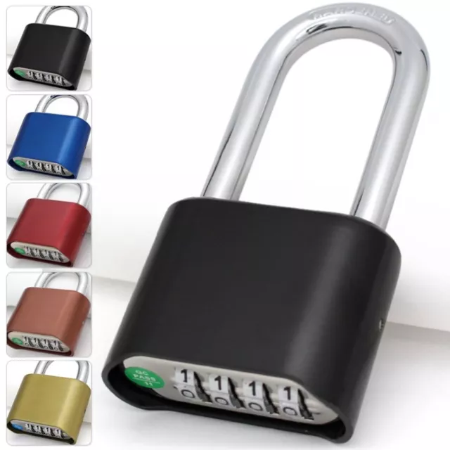 4-Digit Number Combination Padlock Heavy Duty Lock Bike Padlock Waterproof