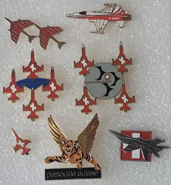 Pins Pin Avions Patrouille Suisse F5 Pin Airplane Collection 7 Pins