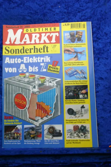 Oldtimer Markt Sonderheft Nr. 25 2000 Auto Elektrik A-Z