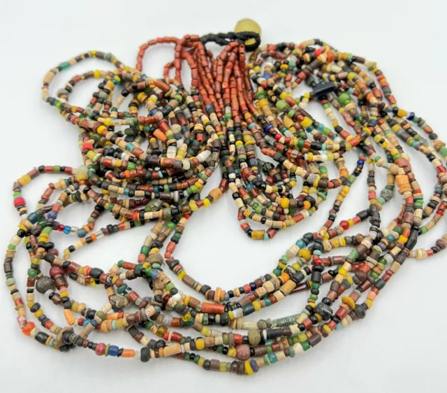 Ancient Jewelry Antiquities Greek Roman Glass Agate Faience Old Beads Necklace