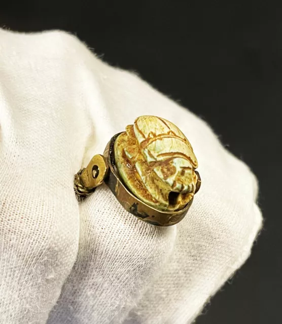 Unique Ancient Egyptian Scarab Ring with the beautiful Details