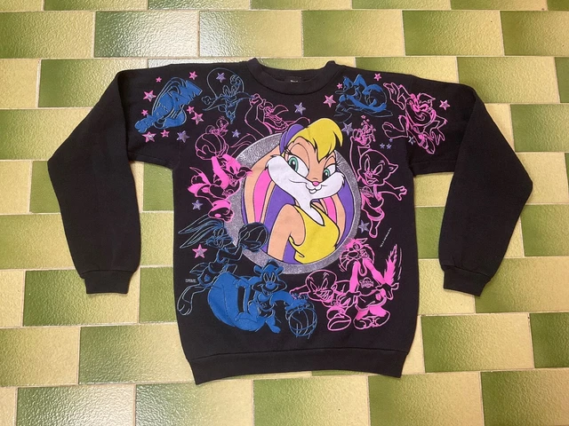 Vintage 1996 Warner Bros Space Jam Lola Bunny All Over Print Sweatshirt
