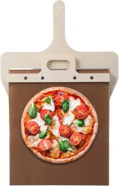 Keedomm Pala Scorrevole per Pizza | 35 X 55 Cm in Legno Scorrevole Con Manico |