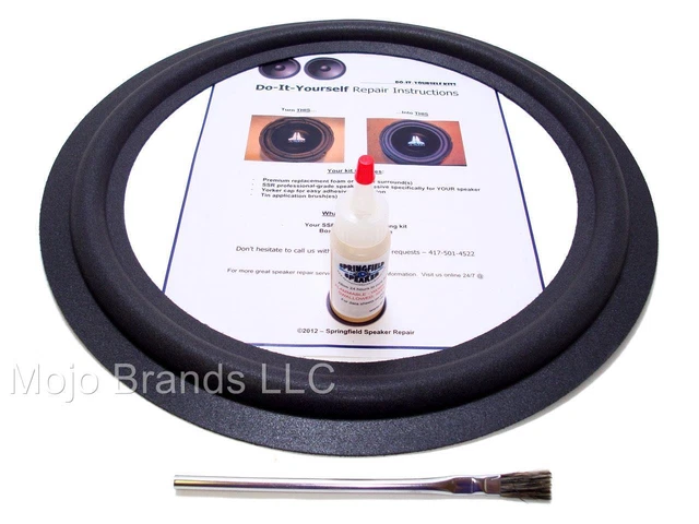 Springfield Speaker 12" Foam Surround Repair Kit – For Cerwin Vega CVW12, DC12, DX5, DX7, 1CV12, USA Made
