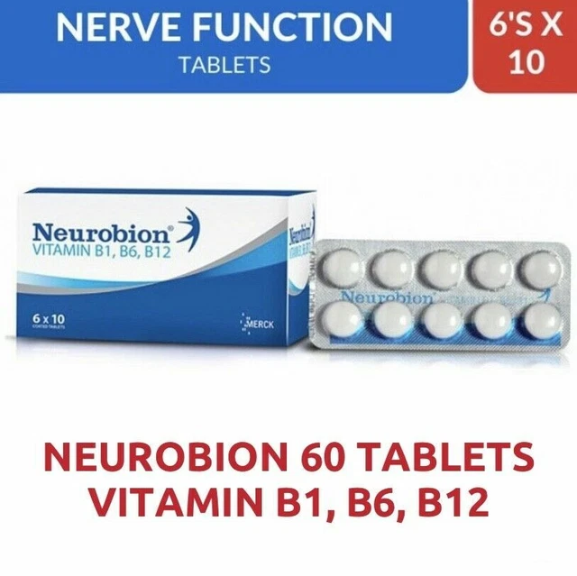 NEUROBION MERCK VITAMIN B Complex B1, B6, B12 Nervous System 60 Tablets