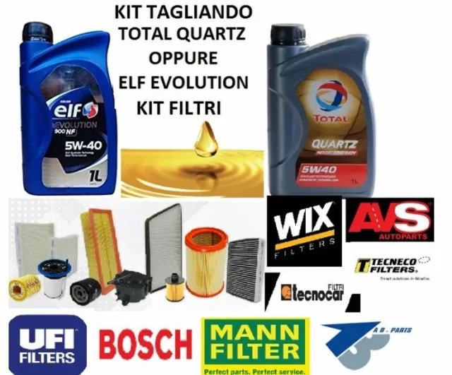 KIT TAGLIANDO 5 LT OLIO 5W40 +4 FILTRI KIA Cee`d 2.0 CRDI  140 cv dal 2007